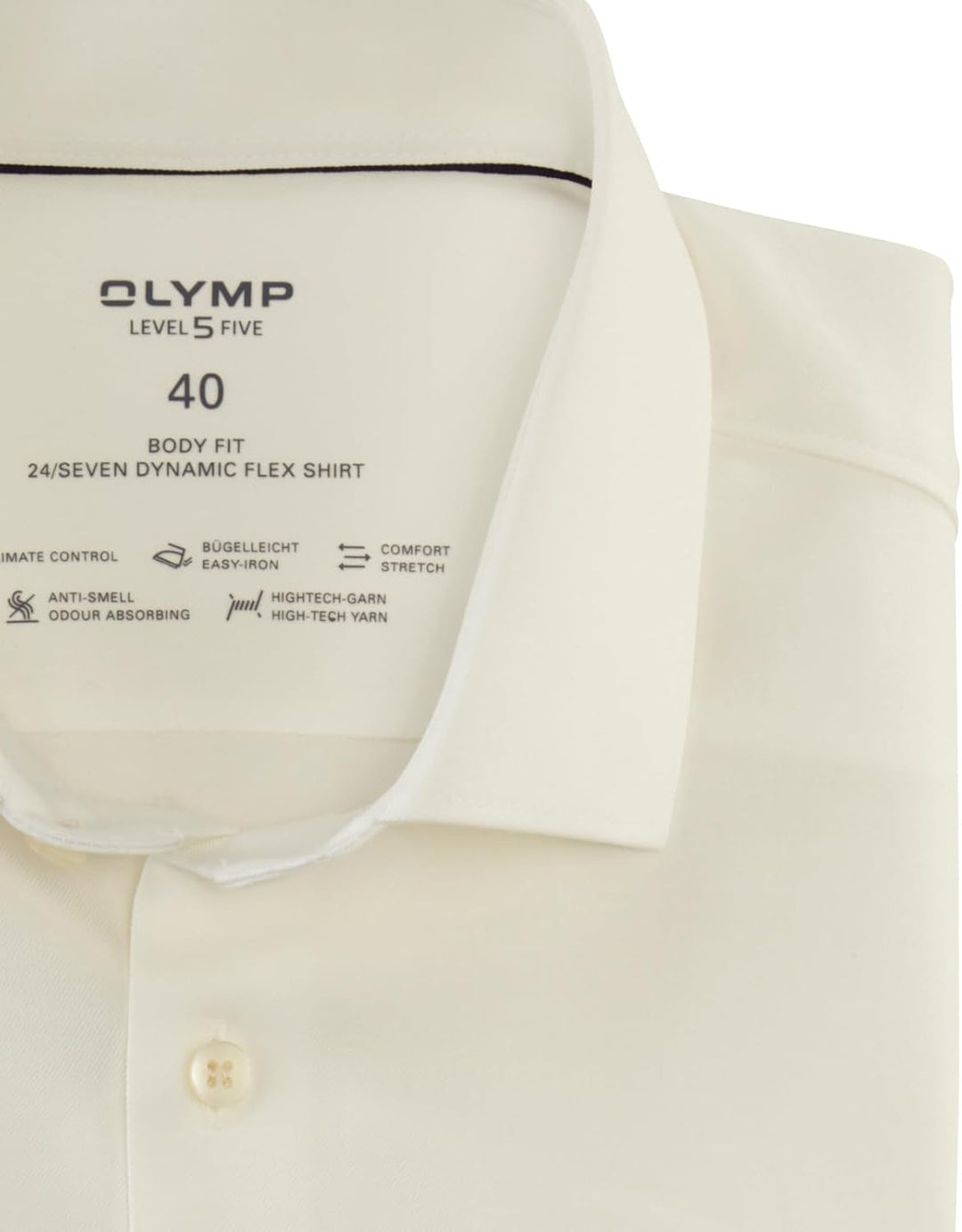 OLYMP Herren Businesshemd Langarm Level Five 24/Seven,Twill,Body fit,Modern Kent 39 Hellbeige 20, 39