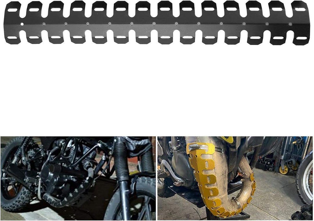 Aramox Auspuff Hitzeschutz, 23,85 Zoll Universal Motorrad Auspuffrohr Edelstahl Hitzeschild Schutzhü