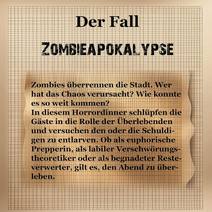 Samhain Verlag ZOMBIEDINNER - Zombieapokalypse - Der Anfang vom Ende ab 16 Jahren für 5-8 Personen -