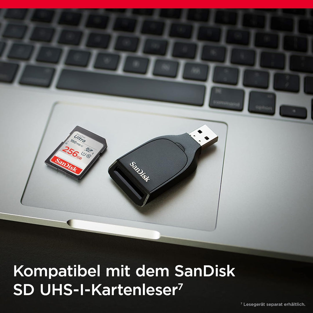 SanDisk Ultra SDXC UHS-I Speicherkarte 256 GB (Für Kompaktkameras der Einstiegs- und Mittelklasse, F