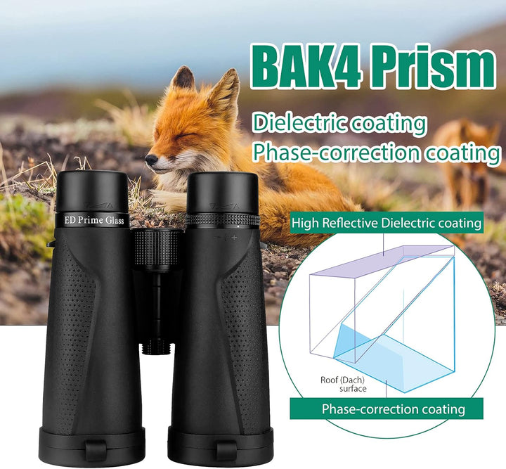 Svbony SV202 ED Fernglas 10x50, BAK4 Prisma Wasserdicht Fernglas Fernrohr Professionelles für Vogelb