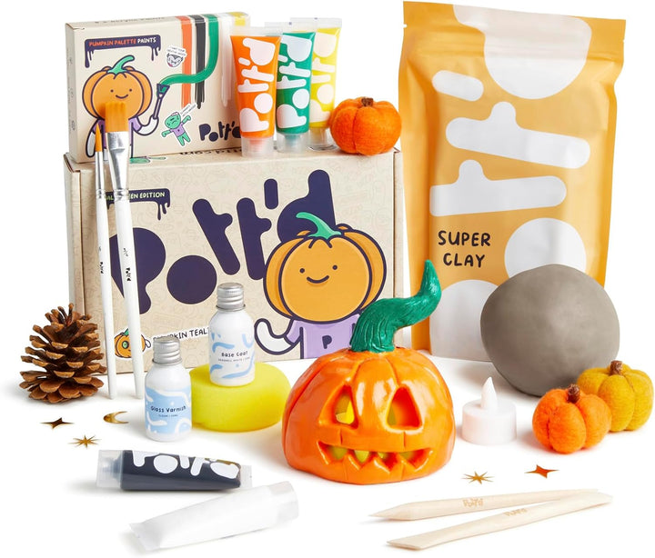 Pott'd Mini-Töpfer-Sets | Lufttrocknendes Töpferset für Erwachsene | Mit Farben, Töpferwerkzeugen un
