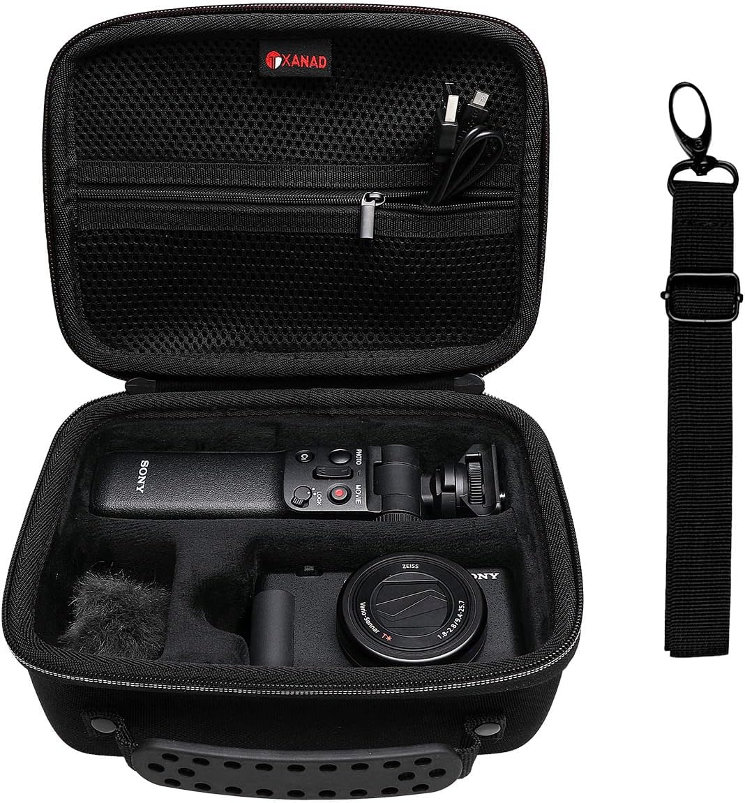 XANAD Tasche für Sony Vlog Kamera ZV-1 ZV-1II 2 Digitalkamera mit Bluetooth Handgriff Tragetasche sc