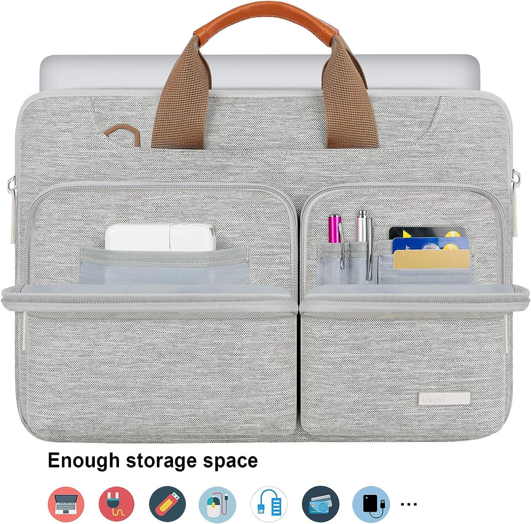 Lacdo 360° Rundumschutz Laptop Schultertasche Hülle für 13 Zoll Neu MacBook Pro M2/M1 2022-2012, 13