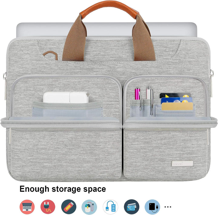 Lacdo 360° Rundumschutz Laptop Schultertasche Hülle für 13 Zoll Neu MacBook Pro M2/M1 2022-2012, 13