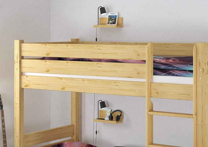 Handy-Ablage Ablagebrett Kiefer Massivholz oder weiss Bettablage V-90.82-14, Holzart/Holzfarbe:Kiefe