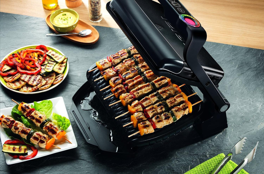Tefal OptiGrill+ Snacking und Baking GC7148 Kontaktgrill | 2.000 W| automatische Anzeige des Garzust
