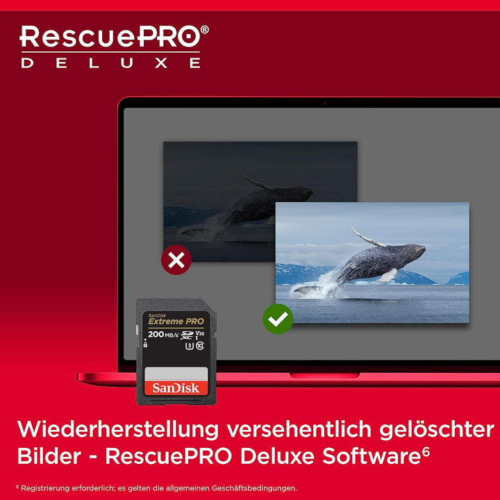 SanDisk Extreme PRO SDXC UHS-I Speicherkarte 128 GB (V30, Übertragungsgeschwindigkeit 200 MB/s, U3,