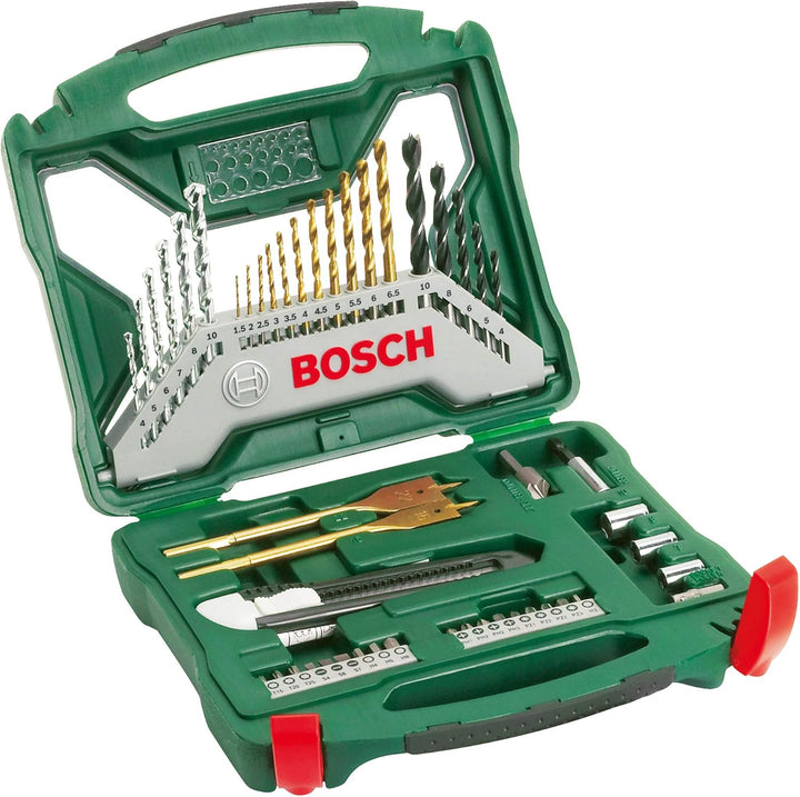 Bosch Schlagbohrmaschine AdvancedImpact 900 (Zusatzhandgriff, Tiefenanschlag, Koffer) + 50tlg. X-Lin