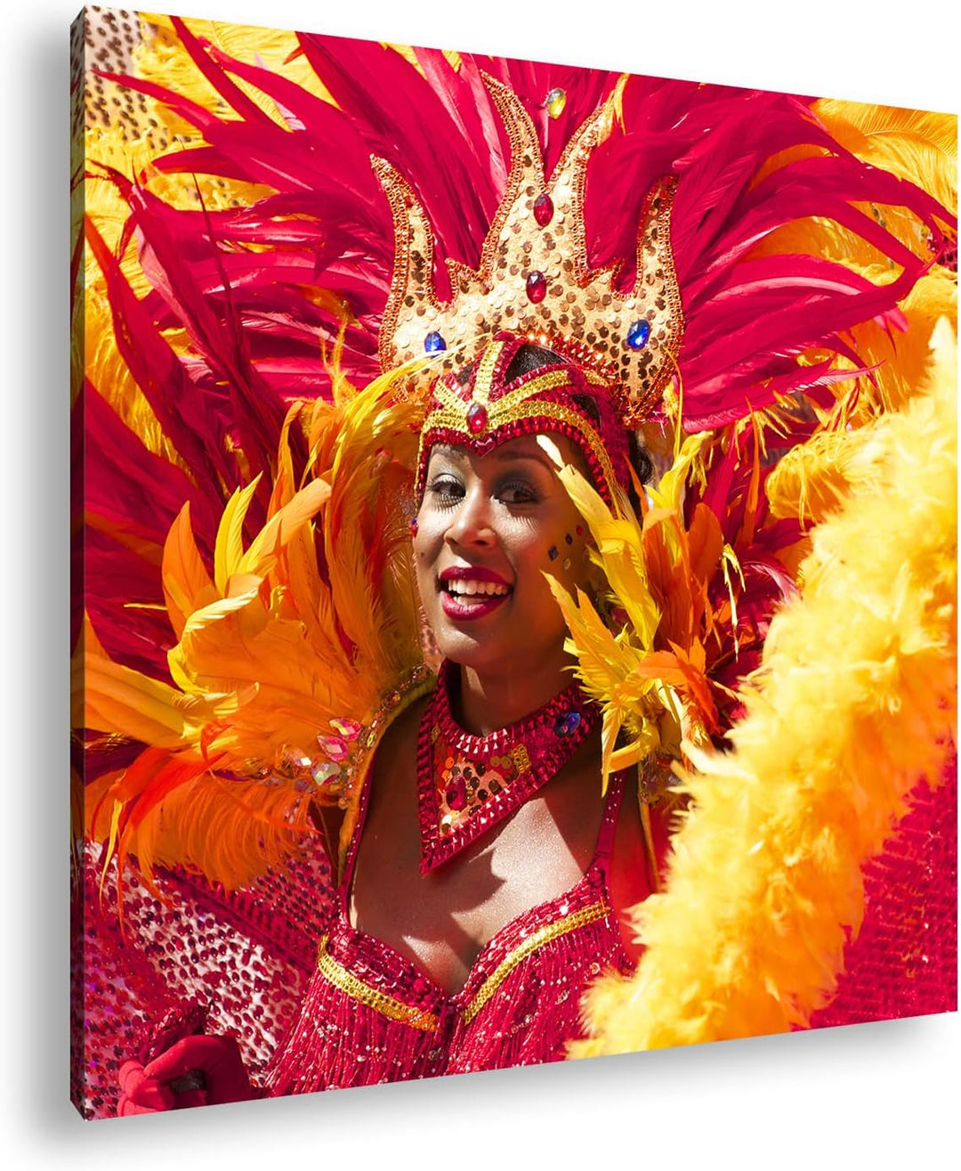 deyoli Karneval Parade in Rio Format: 60x60 als Leinwandbild, Motiv fertig gerahmt auf Echtholzrahme