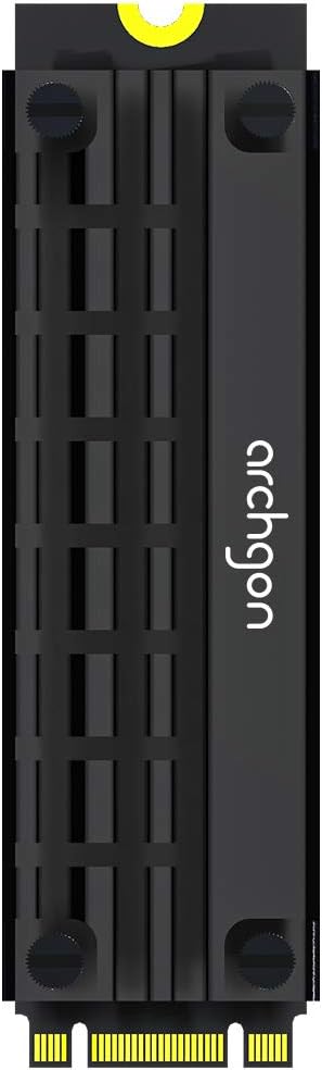 Archgon HS-1110 Kühlkörper für M.2 SSD 2280 PCIe NVMe/SATA Kühler, 20 mm Bauhöhe, Aluminium, 2x Wärm