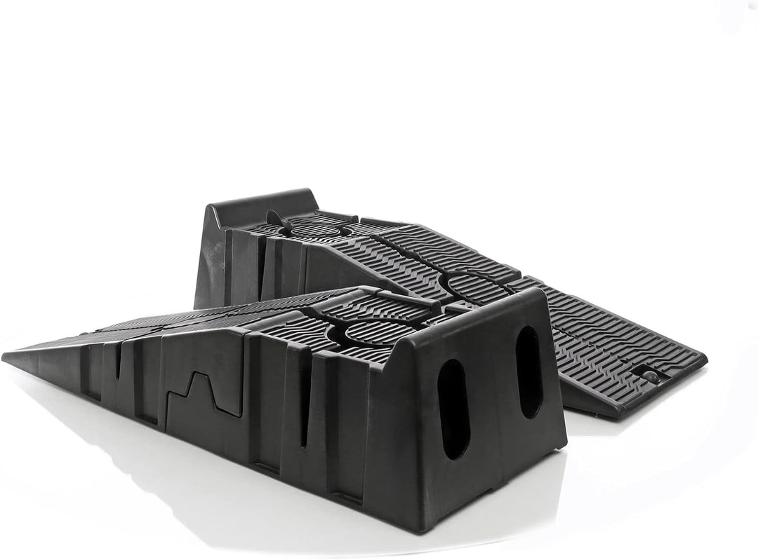 XPOtool teilbare Auffahrrampe 2er Set Schwerlast Autorampen bis 2,5 Tonnen aus Kunststoff für Pkws 2