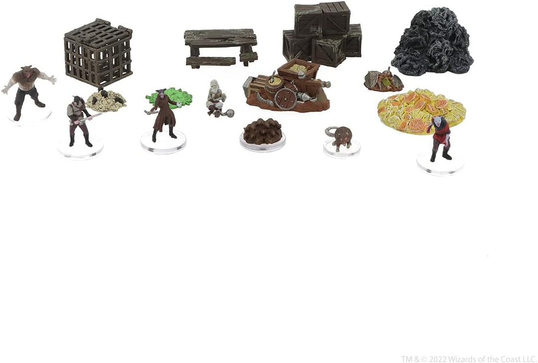 WizKids Dungeons and Dragons Icons of The Realms Adventure in A Box Wererat Den Miniatures