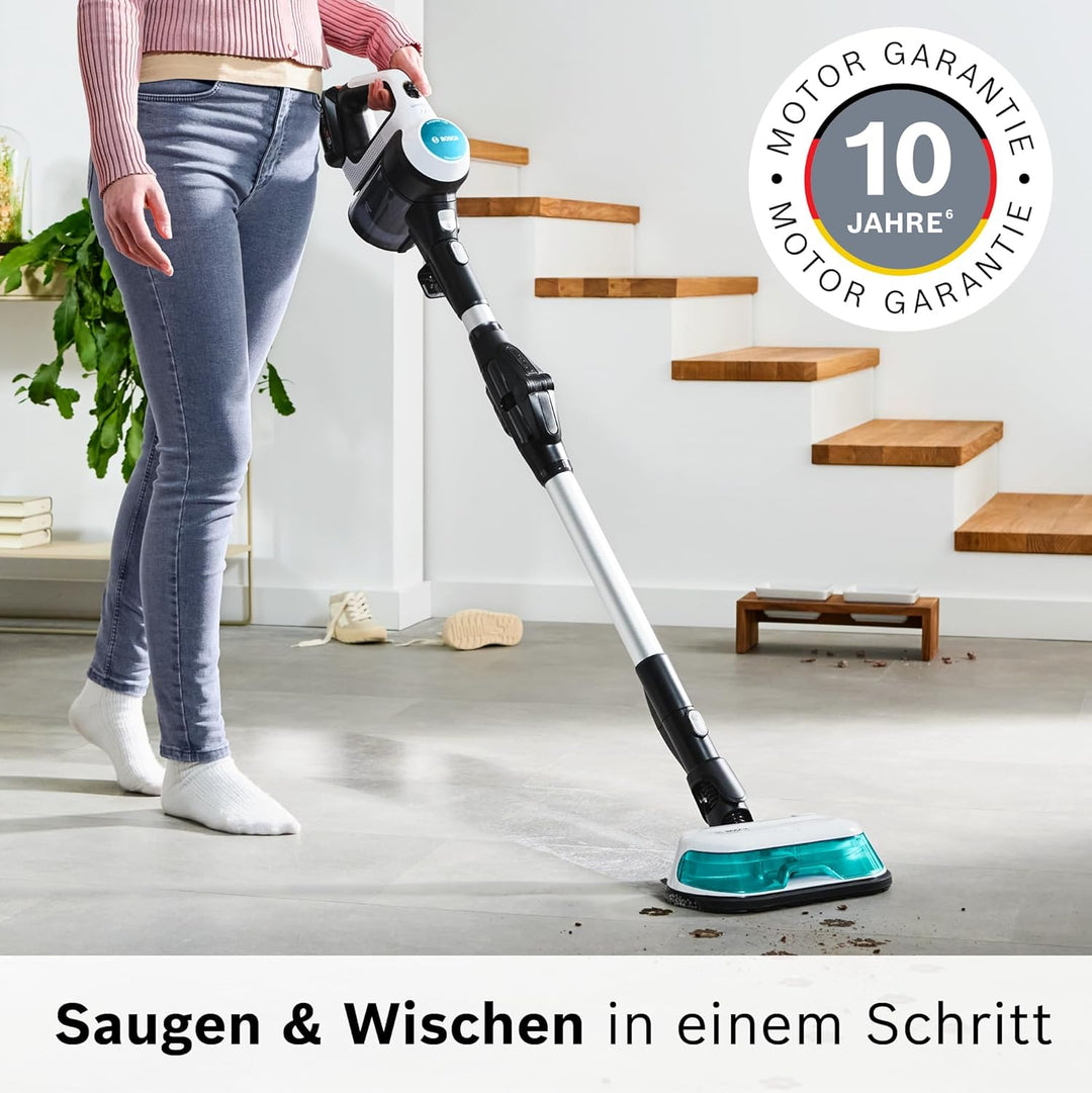 Bosch Akku-Staubsauger Unlimited 7 ProHygienic Aqua BKS71HYG1, kabellos, 2in1 Saugen & Wischen, Knic
