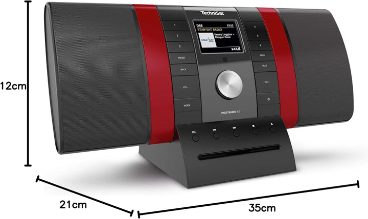TechniSat MULTYRADIO 4.0 - Internetradio (WLAN Radio, DAB+, UKW, Spotify, Bluetooth, CD-Player, USB,