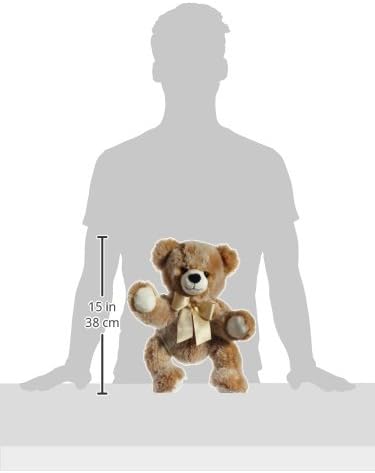 Steiff Bobby Schlenker-Teddybär braun gespitzt 40 cm, Plüsch-Teddybär mit Schleife, Kuscheltier Bär