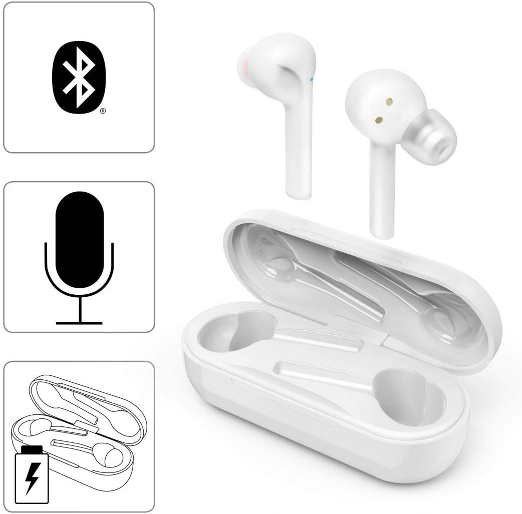 Hama Bluetooth-Kopfhörer kabellos (In-Ear Ohrhörer, ultra-leichte Headphones ohne Kabel, True Wirele