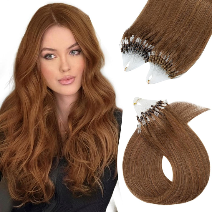 Silk-co Microring Extensions Echthaar 0.5g Haarteile Echthaar 100 Strähnen Weich Glatt Haarverlänger