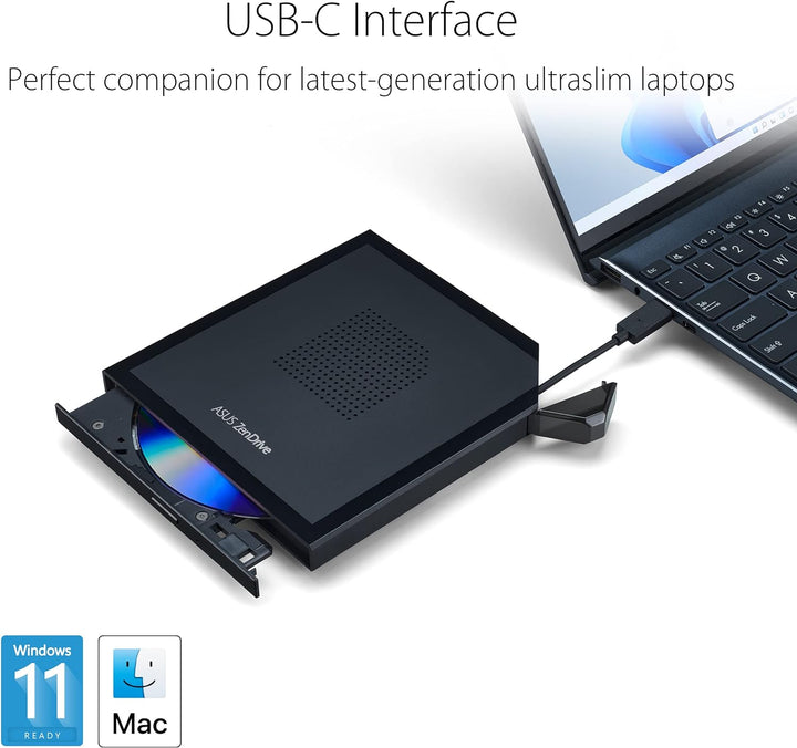 ASUS ZenDrive V1M (SDRW-08V1M-U) externes DVD-Laufwerk und-Brenner (integriertes Kabel-Storage-Desig