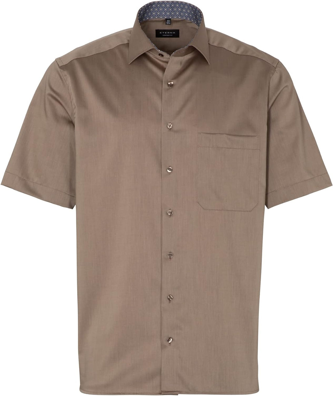 eterna Kurzarm Hemd Comfort Fit Twill unifarben