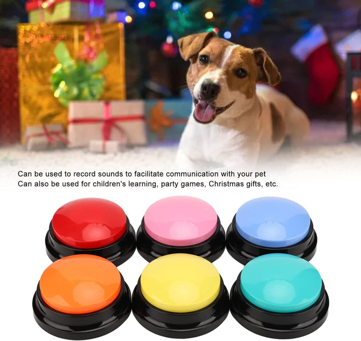 HUSHUI 6 Stück Hundeaufzeichnungs-Sprechtasten, Hundetasten für die Kommunikation mit Haustiertraini