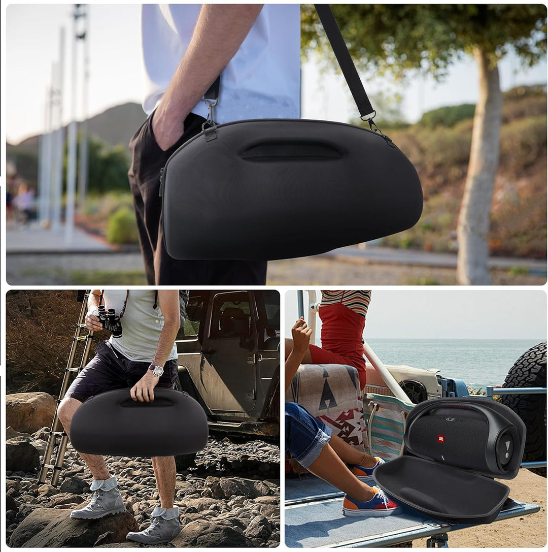 co2CREA Hart Tragetasche mit Mini Zubehörtasche und Schultergurt Für JBL Boombox 3 /Boombox 3 WiFi/B