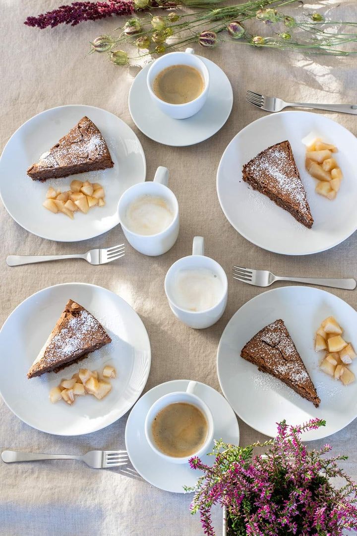 MÄSER 993650 Barca Frühstücks-Geschirr für 6 Personen, 18-tlg. Set, Porzellan, Weiss Frühstück-Set 1