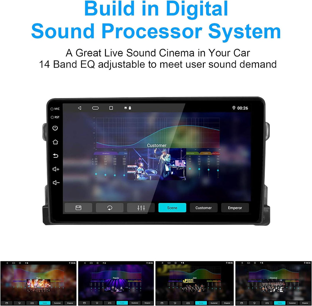 LEXXSON Android 10.1 Autoradio für Suzuki Grand Vitara 2006-2013 | 9-Zoll-AM-FM-RDS-Radio mit GPS-Na