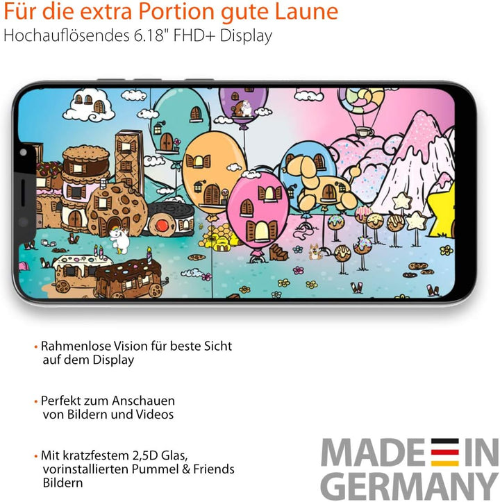 Gigaset GS195 Pummeleinhorn Smartphone mit 2GB Arbeitsspeicher Made in Germany - Handy ohne Vertrag