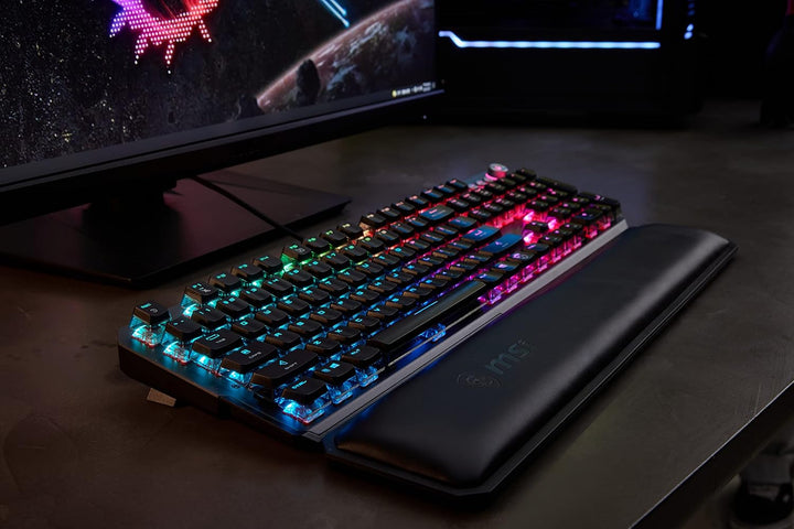 MSI VIGOR GK71 SONIC US LAYOUT Gaming Tastatur QWERTY (kabelgebunden, MSI SONIC RED Switch, schwarz,
