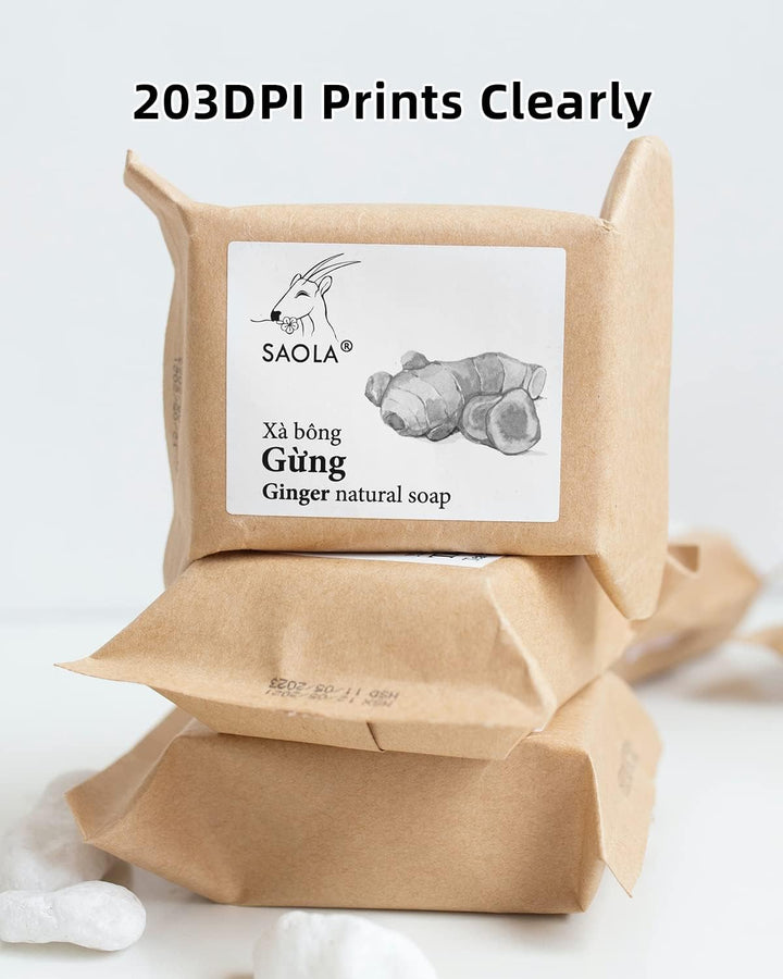 Phomemo M220 Etikettendrucker, Bluetooth Monochrom Edikettengerät Tragbarer Etiketten Drucker, Unter