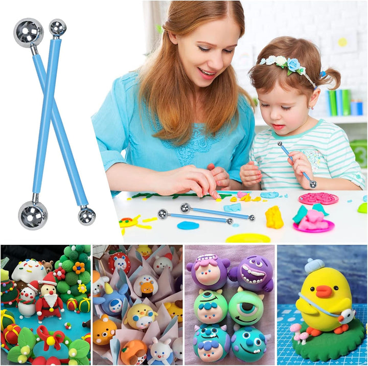 TWBEST Modellierwerkzeug Set,56 Stück Modellier-Werkzeug Sculpting Werkzeug,Polymer Clay Werkzeuge P