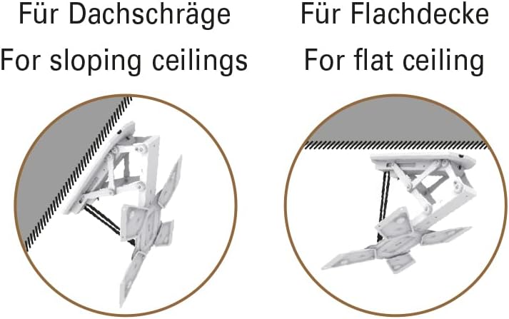myWall Smart Home Deckenhalterung für Fernseher 23 Zoll bis 55 Zoll (58-140 cm), bis 35 kg, mit Funk