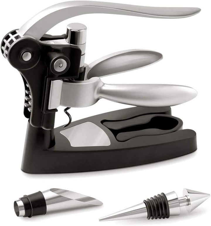 Maverton Weinöffner-Set personalisiert Weinset Sommelier Set - Geschenkbox Holzbox + 6er Weinzubehör