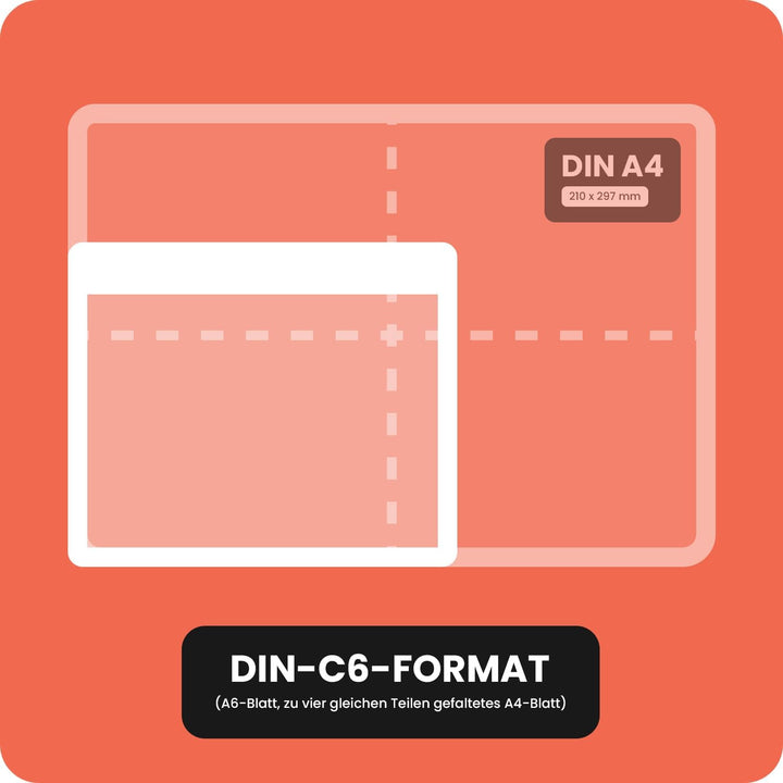 Netuno 1000x transparente Lieferscheintasche selbstklebend DIN C6 175x 129 mm Begleitpapiertasche Do