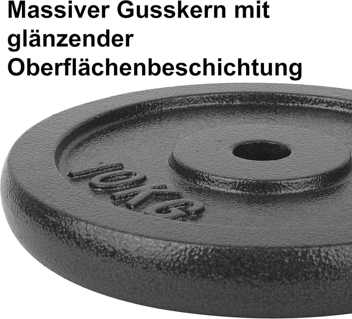 wuuhoo® Hantelscheiben Manuel 27mm Bohrung, Langhantelgewichte 2er Set, Gewichte für 1" Zoll Hantels