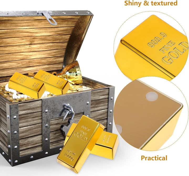 Gadpiparty 5 Stück Riegel Ziegel Barren Glitzernde Film-Requisite Simulierte Geschenkboxen Süssigkei