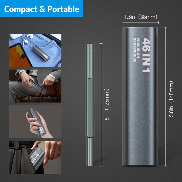 Brifit Schraubendreher Set, 46 in 1 Magnetische Präzisionsschraubendreher Kit, Geeignet für Reparatu