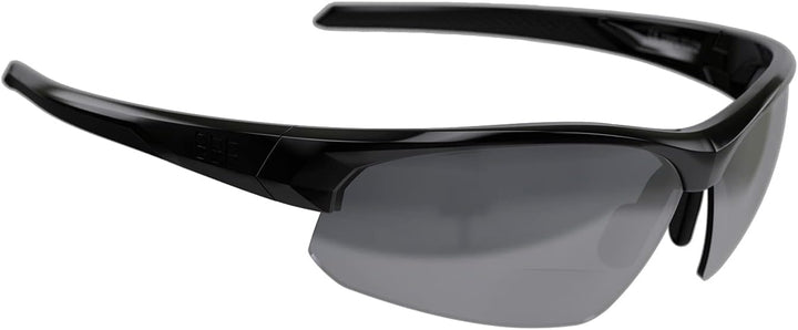 BBB Fahrrad Sportbrille mit Leseteil für Weitsichtige +2.0 Schwarz Glanz Impress Reader BSG-59, +2.0