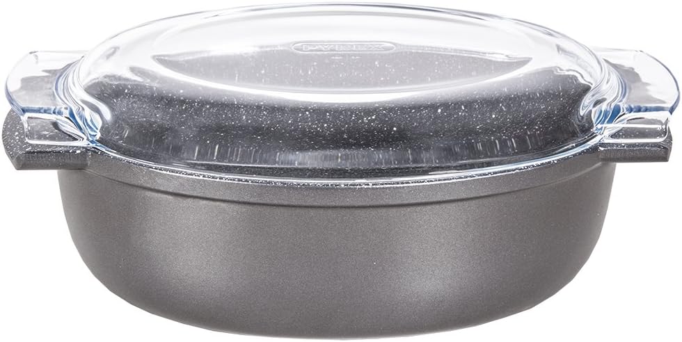 Risoli Pfanne Granit Hard Stone Oval C/C Pyrex, 36 x 24 cm