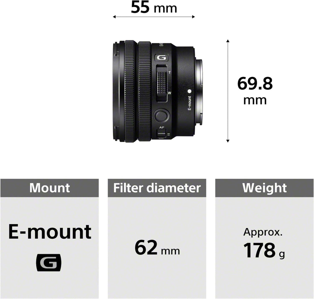 Sony E PZ 10–20 mm F4 G | APS-C-Objektiv mit leistungsstarkem Zoom (SELP1020G), schwarz