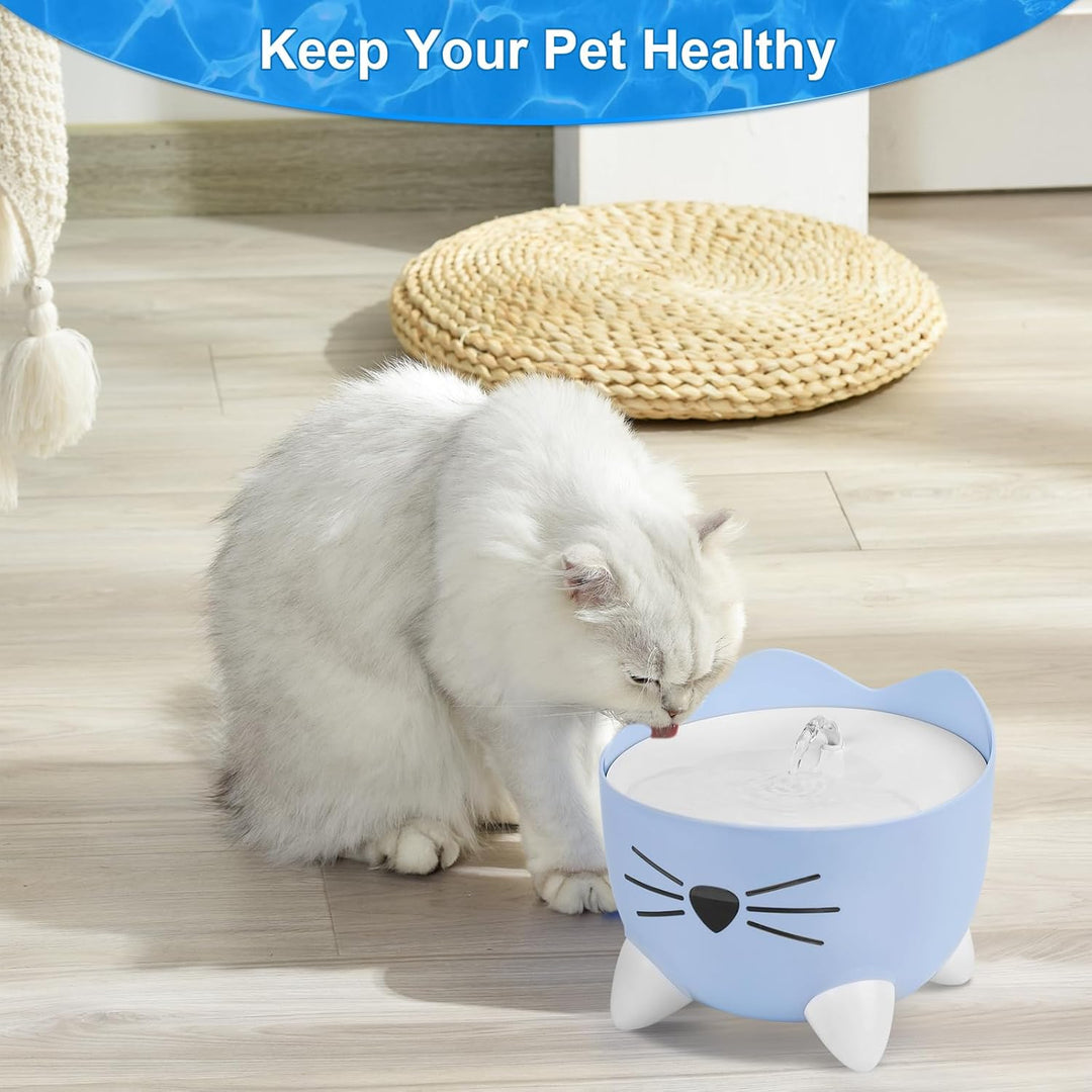 VinDox Filter Katzenbrunnen 12 Stück Filter und 4 Silikonschläuche Für 2,5L Trinkbrunnen Katzen Für