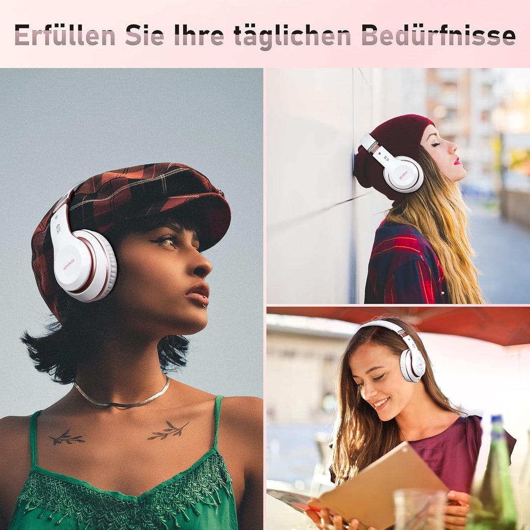 Lankey Sound Kopfhörer Kabellos mit 6 EQ Modi, Kopfhörer Bluetooth, 65 Std Over Ear Kopfhörer Blueto