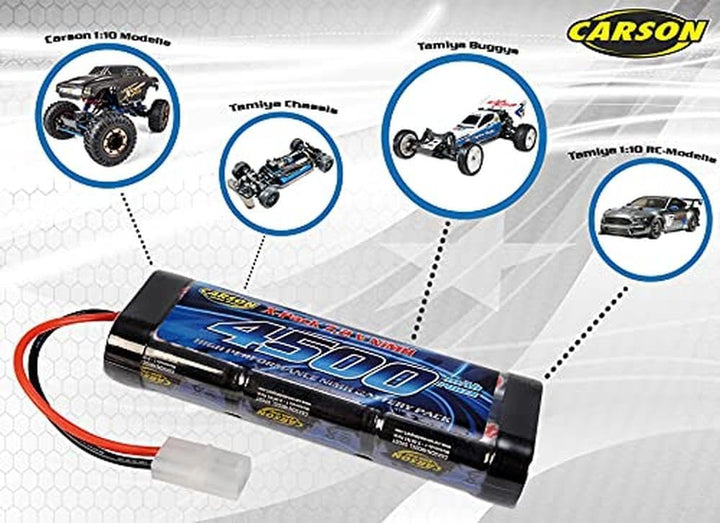 Carson 500608077 20+3 500608070 - Akku Racing Pack, 7.2 V/4500 mAh NiMH