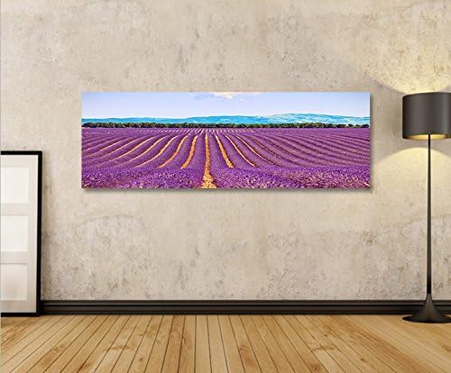 islandburner Bild Bilder auf Leinwand Lavendel Berge Panorama XXL Poster Leinwandbild Wandbild Dekoa