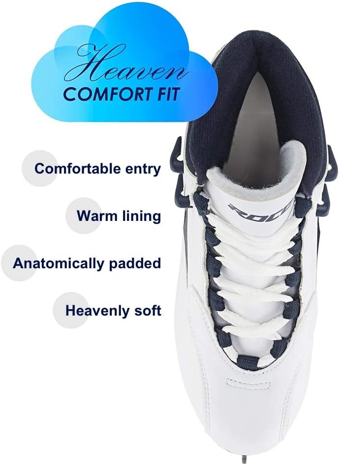 Roces Kinder Jokey Ice 2.0 Verstellbarer Schlittschuh 38-41 Bundle mit Schlittschuh, Weiss, 42, 38-4