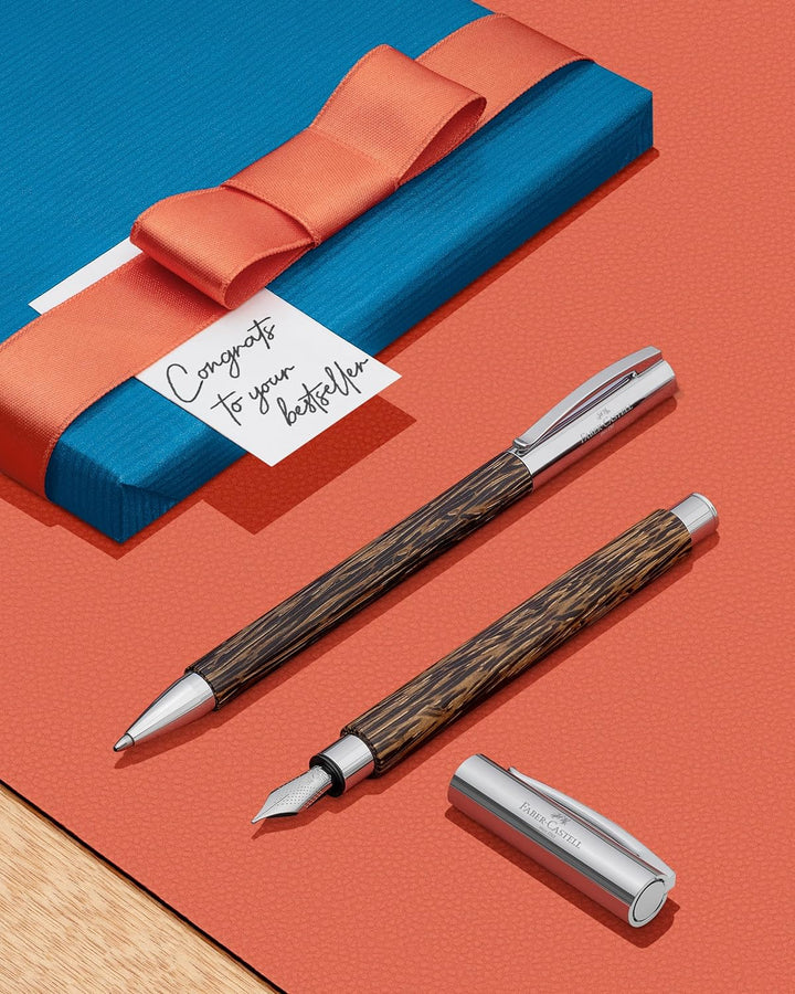 Faber-Castell 148150 - Drehkugelschreiber AMBITION Cocos, Mine: B, inklusive Geschenkverpackung Coco