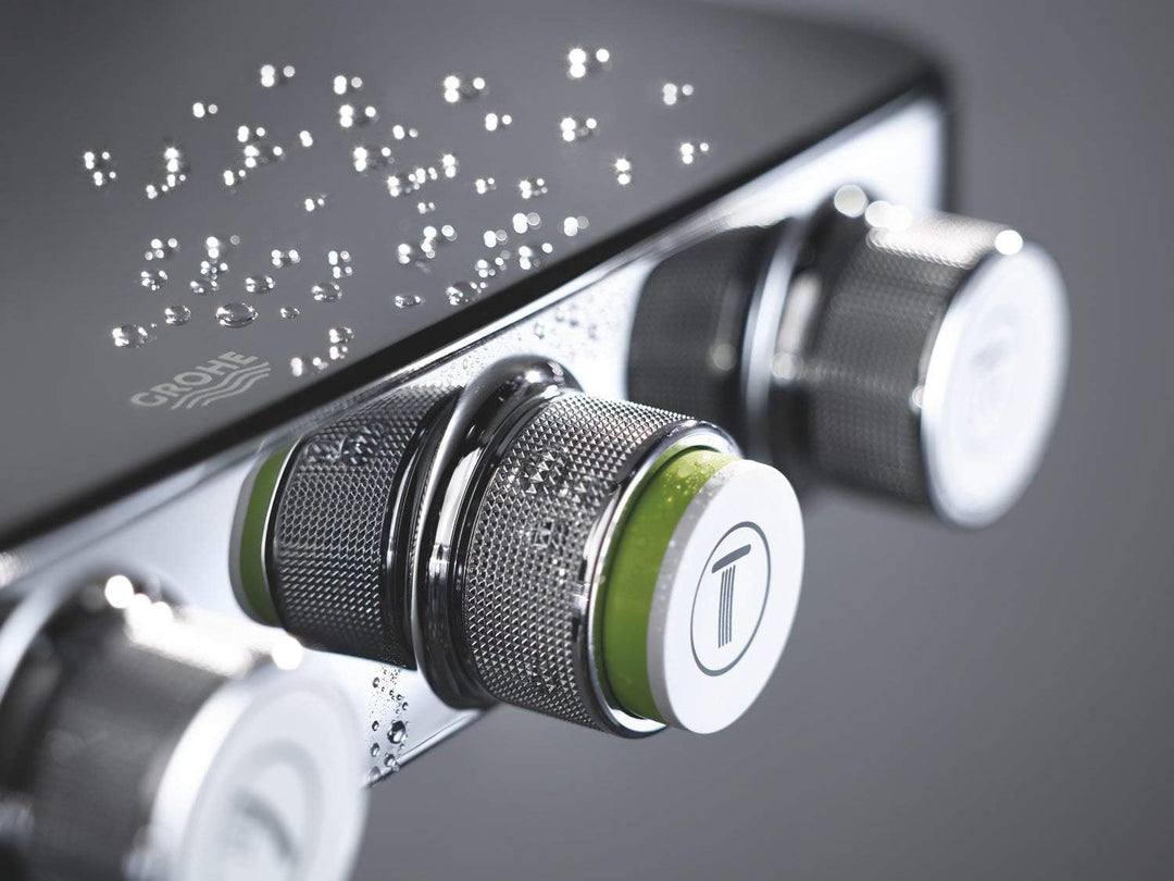 GROHE Euporia Smartcontrol 310 Cube Duo - Duschsystem mit Thermostatbatterie (wassersparend, 3 Strah