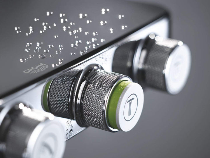 GROHE Euporia Smartcontrol 310 Cube Duo - Duschsystem mit Thermostatbatterie (wassersparend, 3 Strah