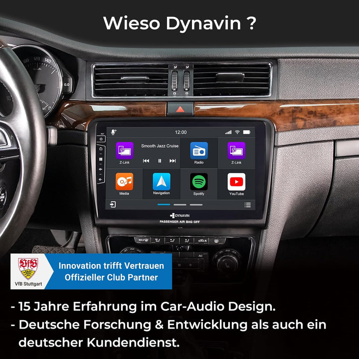 DYNAVIN Android Autoradio Navi für Skoda Superb 2008-2015, mit 4 * 100W DSP Verstärker | DAB+ Radio;